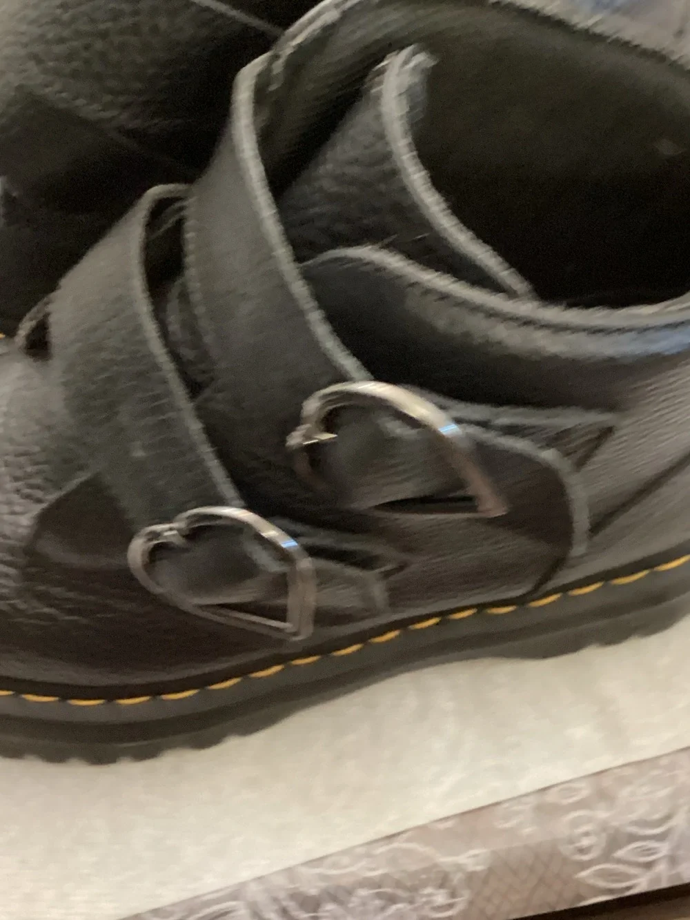 Dr. Martens woman Black Leather Strap & Buckle Ankle Boots